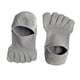 thumbnail image 5 of Calcetines de cinco dedos de algodón antideslizantes con puntera tobillera para correr en casa, informales, para adultos Gris, 5 of 9