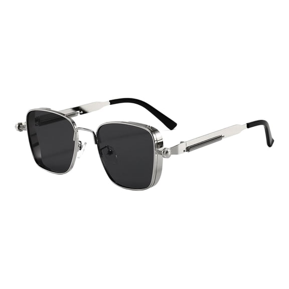 Milageto Men Square Sunglasses Modern Eyeglasses for Beach Outdoor Sports Driving Fishing and Gray Lens