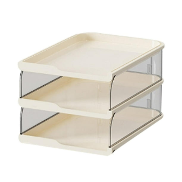 Organizador de archivos de escritorio, archivador, organizador de cartas, archivadores de periódicos, estantes. White 3 Tier