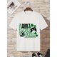 thumbnail image 1 of Camiseta de verano para niño con temática creativa del Día de San Patricio, informal, de cuello redondo y manga corta con estampado geométrico de trébol y mando de juego, 94 % poliéster, 6 % elastano, 1 of 5
