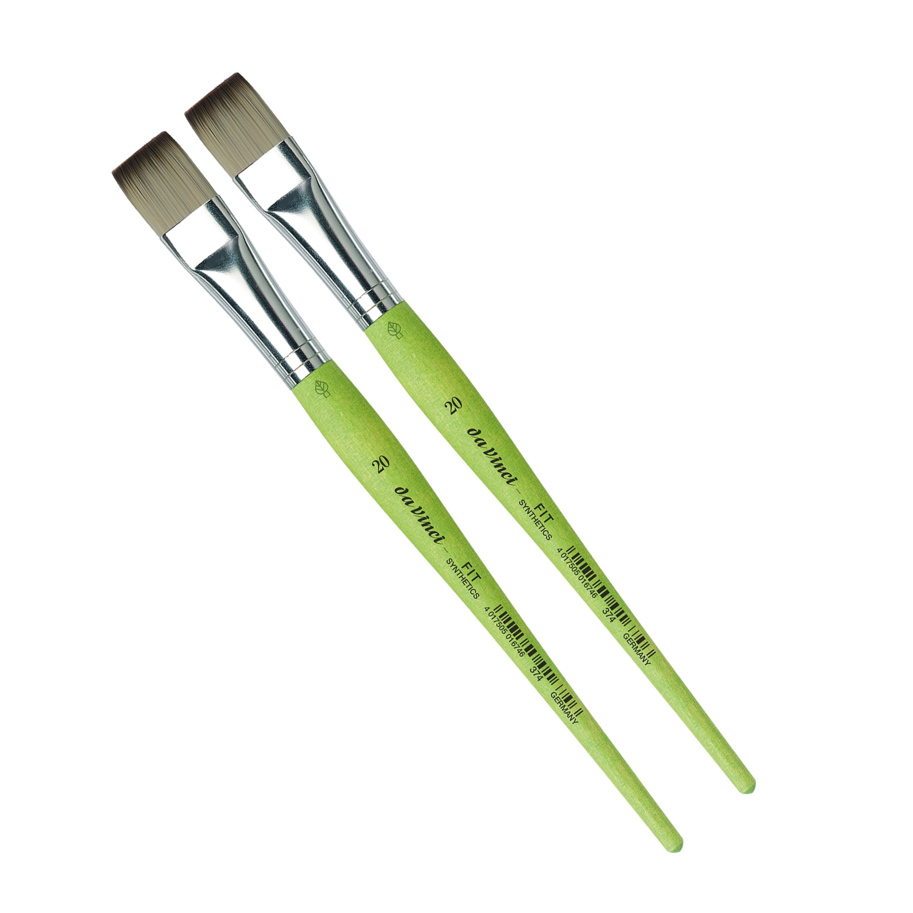 da Vinci FIT Synthetics Student Brush, Synthetic, Acrylic & Tempera, Flat, Series 374, Size 20, Pack of 2