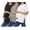 Black + White + Gray, variant on Weardear 3 Pack Maternity Shirts Split Side Loose Pregnancy Tops Crew Neck Short Sleeve Postpartum Clothes