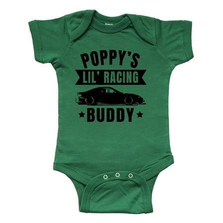 

Inktastic Poppy s Lil Racing Buddy with Car Silhouette Gift Baby Boy or Baby Girl Bodysuit