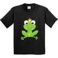 thumbnail image 3 of Inktastic Cute Frog, Green Frog, Crown, Frog Prince Youth T-Shirt, 3 of 5