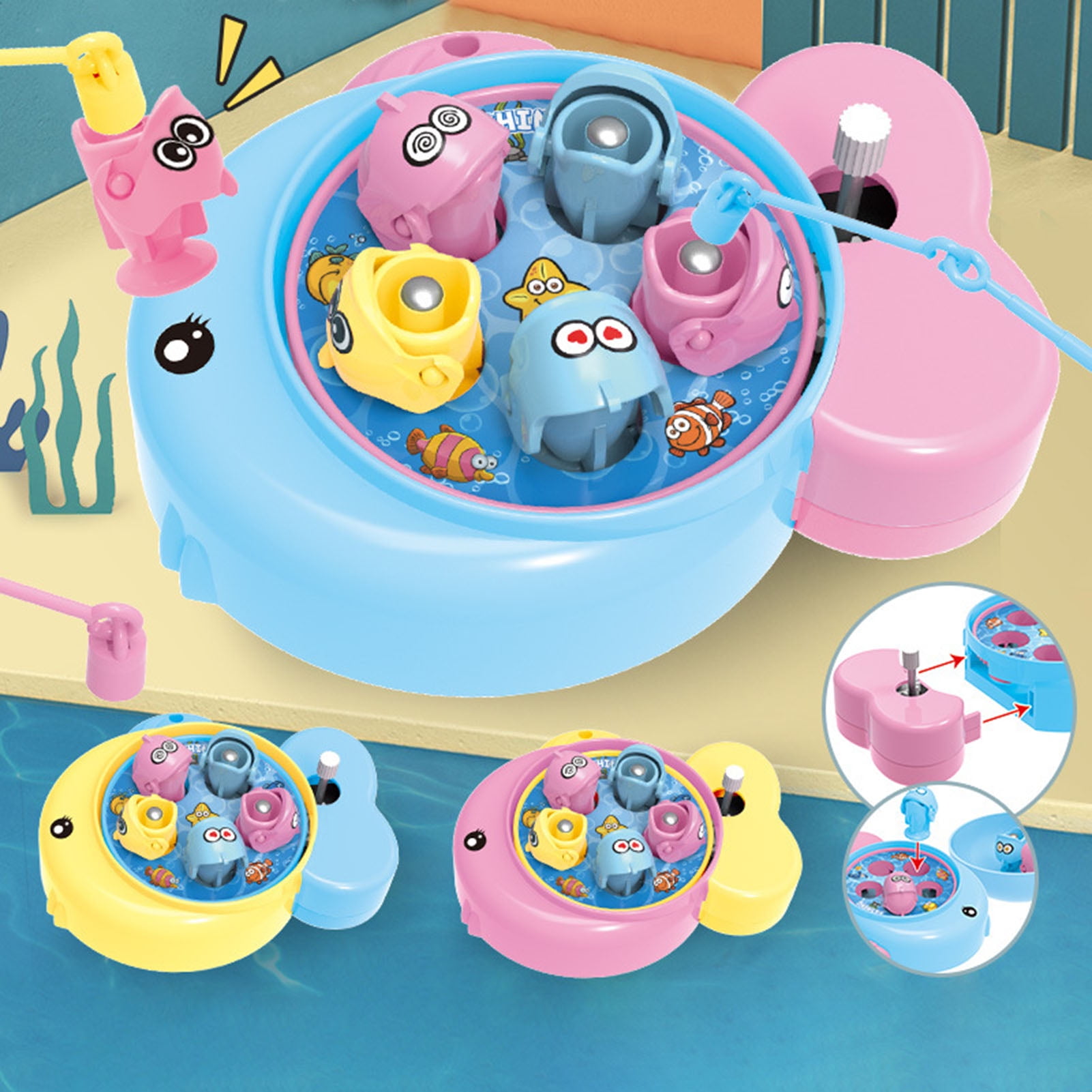 LOYUEGIYO Baby Bath Toys,Magnet Fishing Game Bath Baby Toy for 1-3