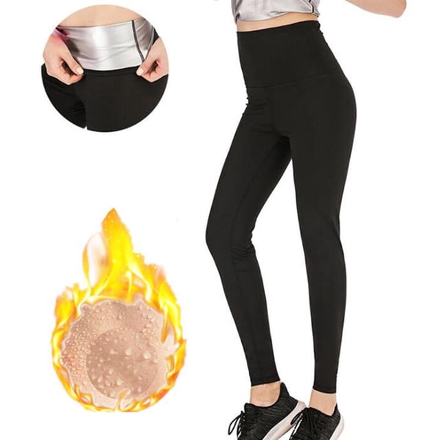 Mujeres Sauna pantalones de entrenamiento Yoga Leggings gimnasio Fitness ejercicio pantalones de entrenamiento termo caliente Body Shaper - Pantalones M SM SunniMix Pantalones Fitness Sauna