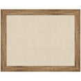 thumbnail image 4 of Kate and Laurel Framed Fabric Pinboard 28 x 22, Neutral Weave Printed Linen Rustic Farmhouse Bulletin Board for Use as a Vision Board or Wall Organization, Owl Brown Narrow Frame, 4 of 8