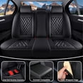thumbnail image 3 of 2021 for Ford Bronco sport Seat Cover, Black Car Seat Covers, Premium Leather 5 Piece Full Set Scratch Resistant Protect and Upgrade Seats, Protect Car Seats, 3 of 7