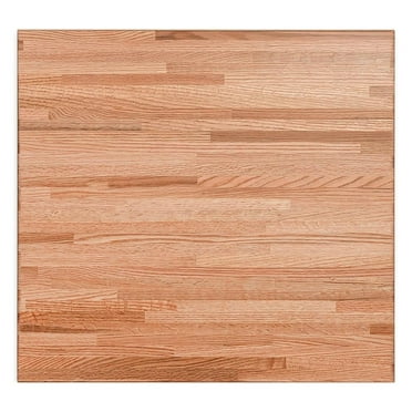 Butcher Block Counter Top, USA Grown Oak Solid Hardwood Countertop, Wood Slabs for Kitchen, Reversible, Both Side Polished, Prefinished with Food-Safe Oil, 1.5" Thickness, 12" L x 25" W