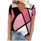 thumbnail image 1 of Camisetas de Manga Corta para las Mujeres de Cuello en V Sólido Casual Camiseta, 95% Poliéster 5% Spandex Vintage Ligero Top para Diario, Fiesta Y Primavera, 1 of 4