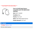thumbnail image 2 of Front Left ABS Speed Sensor - Compatible with 1995 GMC K2500 Suburban, 2 of 3
