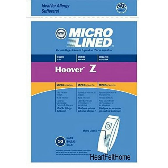 Replacement Part For Hoover DVC 456764 Z Paper Bag Microlined (10 Pack)