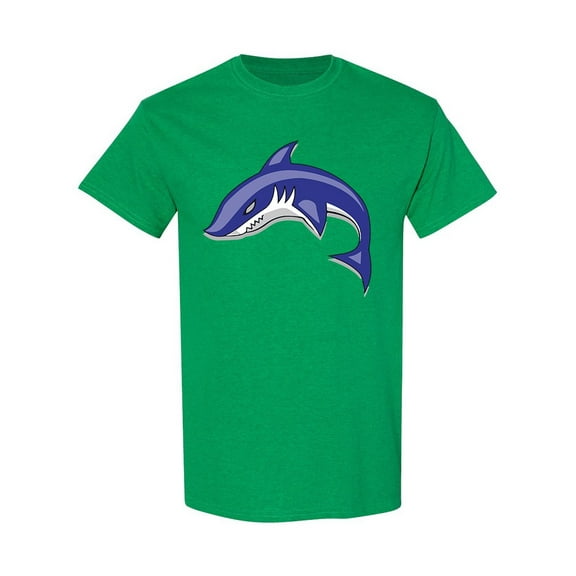 Blue Shark Design T-Shirt Men -Image by Shutterstock, Male x-Large