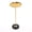 Gold+Black | 1 Pack, variant on GZXS Modern Luxury Round Side End Table, 9.8"Dia Height Adjustable Accent Table with Heavy Anti-Tip Marble Base & Scratch/Stain Resistant Gold Metal Tray Top, Easy to Clean & Assemble, 1 Pack