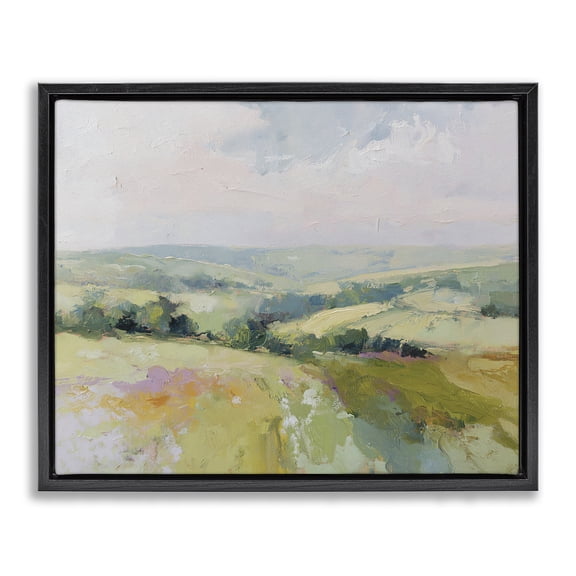 Stupell Industries Endless Green Hills Black Framed Floater Canvas Wall Art, design by Svetlana Aleynikova
