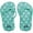 Turquoise Anchor, variant on Beaute Fashion Trendy Nautical Sailboat Anchor Starfish Flip Flops Mermaid Adult Women Thong Sandal Slipper (Size Medium, Orange Anchor)