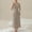 Khaki, variant on Women Maternity Slip Dress Solid Color Long Cami Slips Casual Lounge Built-in Bra Pregnancy Dress for Breastfeeding Black S