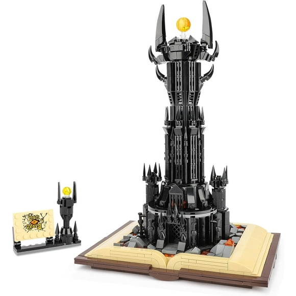 Ideas Lord Castle Architecture Building Set for Adults, Compatible with Lego, STEM Christmas Birthday Gift Toy for Boys Aged 8-14, MOC Dark Tower Building Kit for Rings Fans to Collect