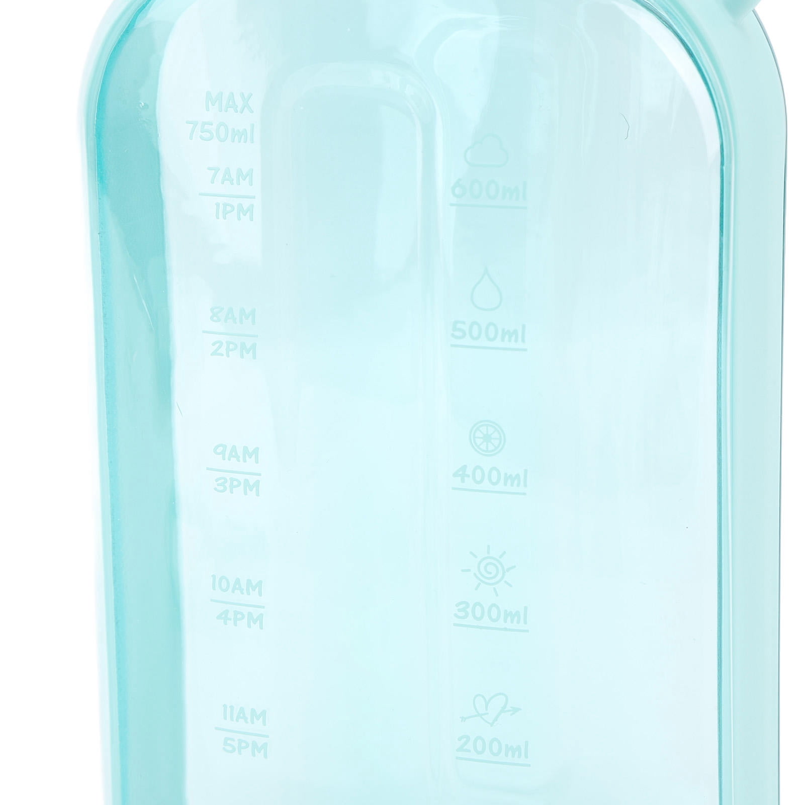 BOKYAN 750 ml Flat Water Bottle – Slim, Leak‑Proof, BPA‑Free PC, Clear Design with Scale & Carrying Strap for Travel, Gym & Camping