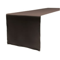 LA Linen Polyester Poplin Table Runner 14 by 108-Inch, Brown