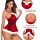 thumbnail image 2 of Lencería sexy navideña europea y americana para adultos, traje navideño de una pieza con lazo y tirantes sexy, 2 of 5