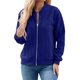 thumbnail image 2 of Suéter Tipo Cárdigan con Cremallera para Mujer, Sudadera con Capucha, Chaqueta de Larga, Conjuntos de Cuello Redondo, Abrigo Informal. Azul L, 2 of 10
