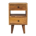 thumbnail image 2 of Lesuto Mini Classic Multi Oak-ish nightstand - Nordic Style, Wood, 2 Drawers, 2 of 11