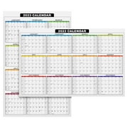 2023 Full Desk Calendar - 11 x 17 Large Size 12 Month Planner - 2 Sided Vertical/Horizontal Reversible - Printed on Thick and Durable 80lb Cardstock (216 GSM) - 2 Per Pack