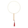 thumbnail image 1 of DIY Chinese Ancient Court Round Blank Hand Fan Chinese Style Silk Fan, 1 of 5