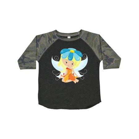 

Inktastic Cute Fairy Magic Fairy Blonde Hair Flowers Gift Toddler Toddler Girl T-Shirt