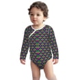 thumbnail image 2 of Xecao Mardi Gras Carnival3 Print Baby unisex-baby Cotton Long-sleeve Bodysuits-6 Months, 2 of 6