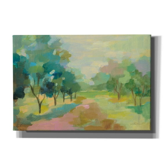 Epic Graffiti 'Sunrise Forest' by Silvia Vassileva, Canvas Wall Art, 26"x18"