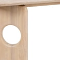 thumbnail image 4 of Aky 55 Inch Console Table, Faux Marble Top, Open Panel Frame, Natural Brown, 4 of 5