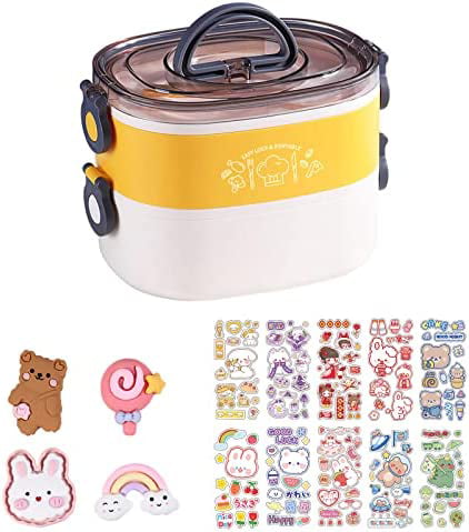 DanceeMangoos Kawaii Bento Box Cute Cartoon Lunch Box Leakproof