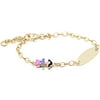 18kt Gold-Plated Sterling Silver ID Baby Bracelet with Enamel Charm, 6