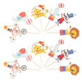 thumbnail image 2 of 48pcs Circus Theme Cake Decoration Topper Circus Animal Cupcake Topper for Party, 2 of 3