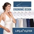 thumbnail image 2 of Set de perchas para pantalones Lifemaster Metal, 20 piezas, antideslizantes, color blanco, 2 of 7