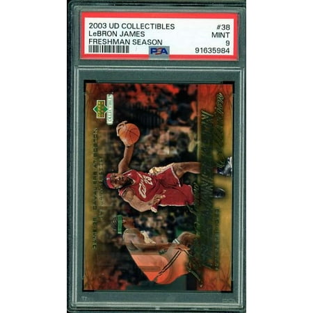 LeBron James Rookie Card 2003-04 UD Collectibles Freshman Season #38 PSA 9