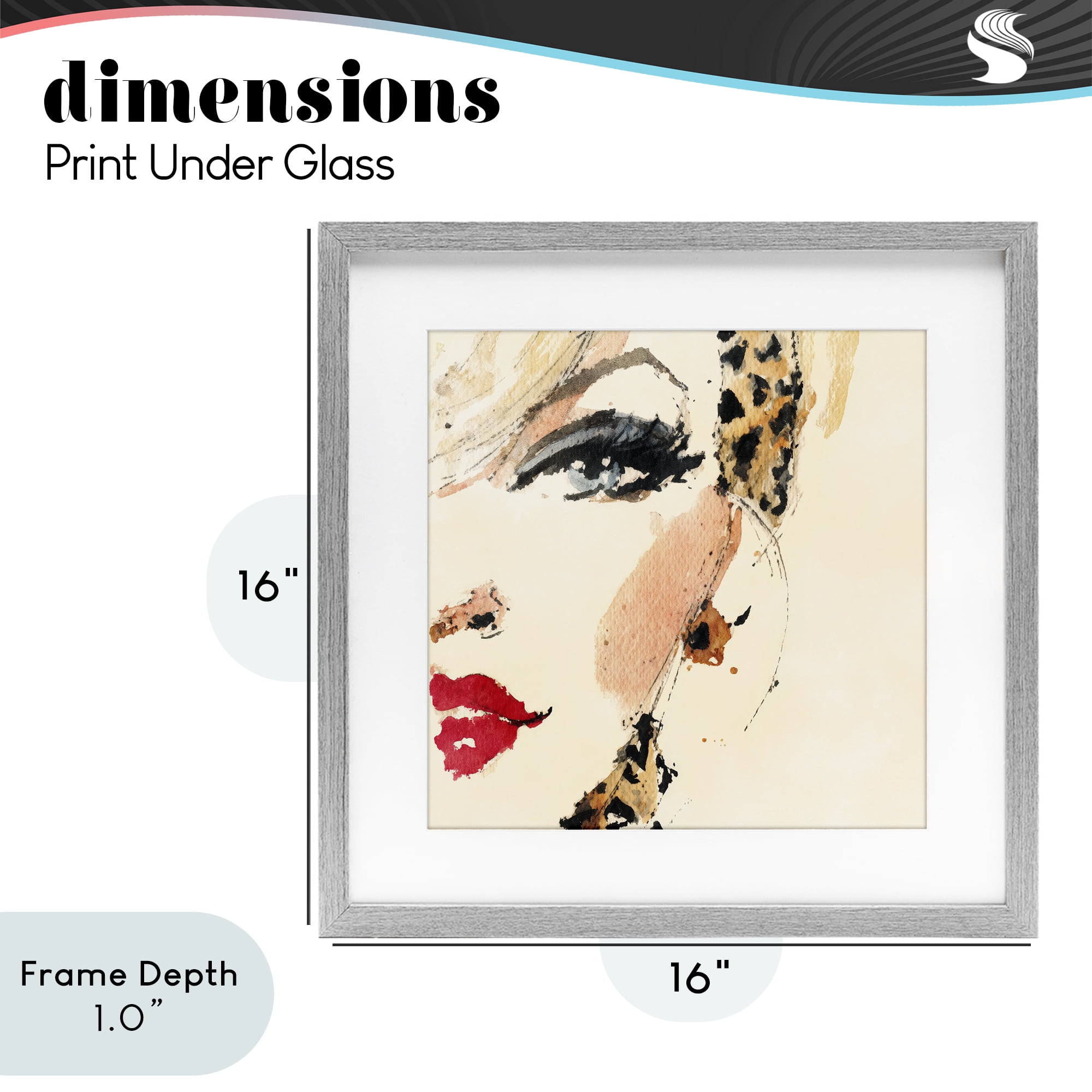 Stupell Industries Crimson Enigma Lipstick Gray Framed Print Under Glass, design by Svetlana Aleynikova