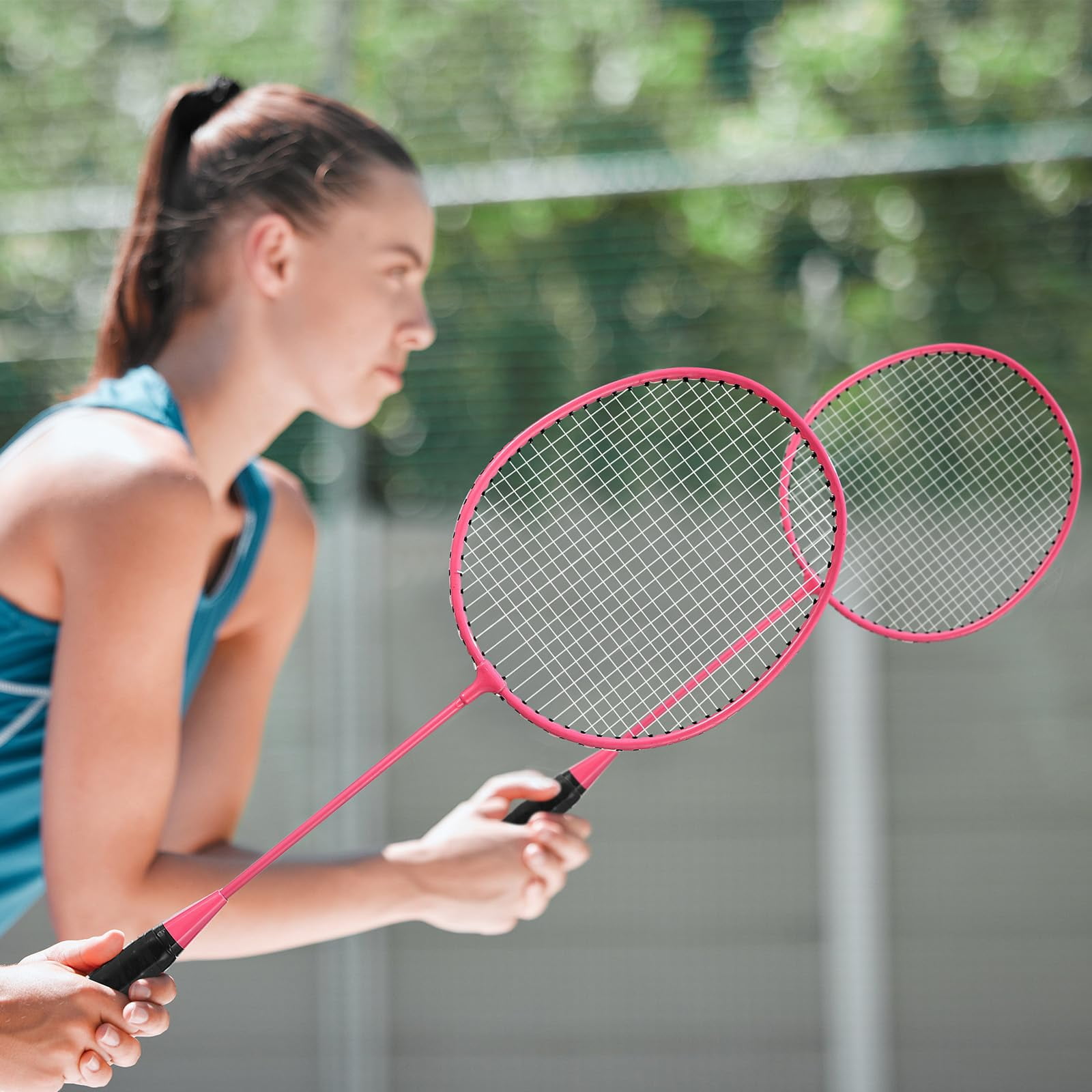 Badminton Rackets Set With Shuttlecocks Racquets For Adult And Lightweight Teenagers Shuttlecock Backyard Gym Beach Outdoor Games