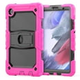 thumbnail image 2 of ELEHOLD for Samsung Tab A7 10.4 inch 2020 SM-T500 Ragged Case, Soft Silicone Hard PC Shoulder Strap Built-Kickstand Anti-Drop Shockproof Heavy Duty Protective Cover Case,Rose, 2 of 9