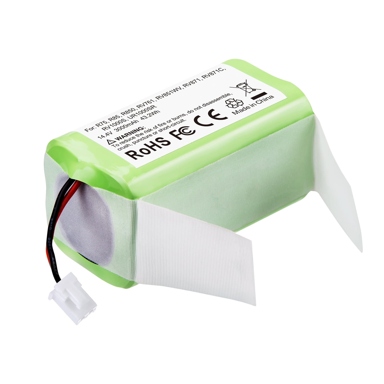 Powerextra 3.0Ah Replace RVBAT850 Battery for Shark Ion Robot R75, RV761, RV850C, RV1000S, RV1100VL, RV700_N, RV720_N
