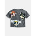 thumbnail image 2 of The Powerpuff Girls x Hello Kitty and Friends Girl’s Boxy Mineral Washed Graphic Crewneck Tee with Short Sleeves, Sizes 4-16, 2 of 8
