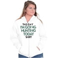 thumbnail image 4 of I'm Going Hunting Today Unisex Fleece Graphic Zip Up Hoodie Brisco Brands 3X, 4 of 5