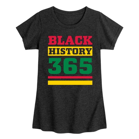 Instant Message - Black History 365 - Toddler and Youth Girls Short Sleeve T-Shirt