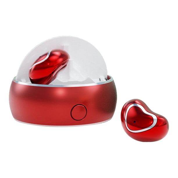 Auricures, de reloj LED Micrófono incorporado Auricures estéreo con canceción de ruido Rojo