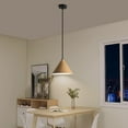 thumbnail image 3 of Minimalism Wood Pattern Metal Pendant Lamp for Kitchen Island, Cone Shape Simple Rustic Pendant Lighting for Above Sink, Pendant Light for Dining Room, Pendant Light Fixture for Over Table, 3 of 7
