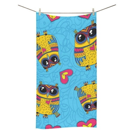 MYPOP Owl Bathroom Body Shower Towel Bath Wrap For Home Outdoor Travel Use Beach Bath Towels