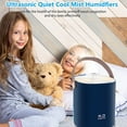 thumbnail image 5 of Humidifier for Bedroom Cool mist humidifier with colorful lights for Home, Baby, (1.2L) - Dark blue, 5 of 6