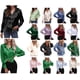 thumbnail image 2 of Camisas de manga larga para mujer, blusas de satén con botones, camisas casuales de oficina de negocios, cuello de solapa, blusas de seda con bolsillo, 2 of 5